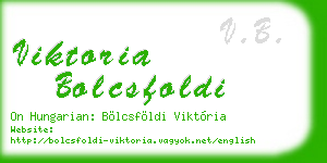 viktoria bolcsfoldi business card
